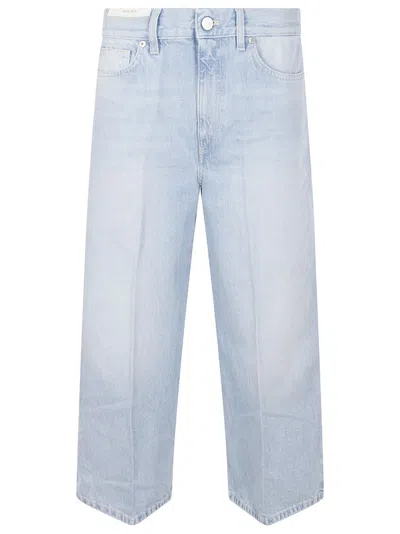 Pt Torino Rita Wide-leg Light Blue Denim Jeans