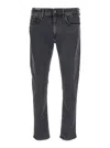 Pt Torino Rock Black Skinny Jeans In Cotton Blend Man In Grey