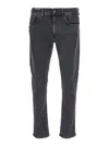 Pt Torino Rock Black Skinny Jeans In Cotton Blend Man In Grey