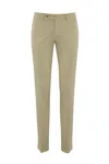 Pt Torino S-slim Cotton Trousers In Cotton In Beige