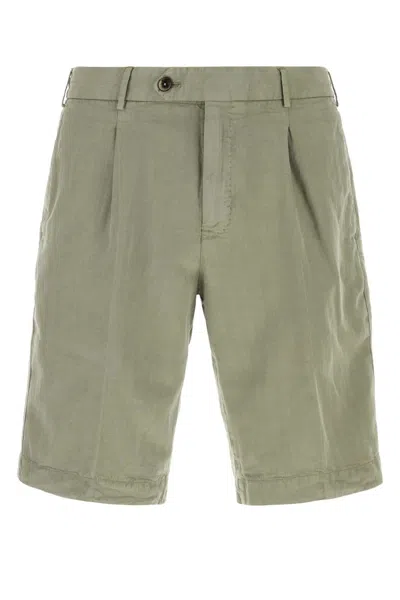 Pt Torino Sage Green Lyocell Blend Bermuda Shorts
