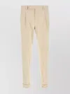 Pt Torino Beige Stretch-design Tapered Trousers In Neutral