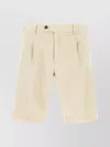 Pt Torino Sand Lyocell Blend Shorts In Neutral