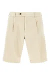 Pt Torino Sand Lyocell Blend Shorts In Beige Freddo