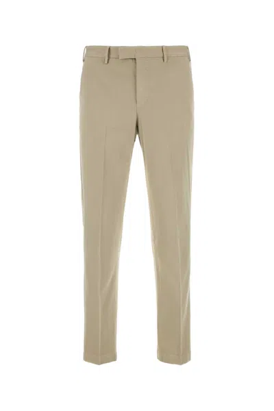 Pt Torino Sand Stretch Cotton Blend Pant In Neutrals