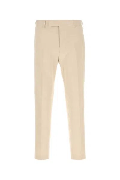 Pt Torino Sand Stretch Cotton Pant For Men In Multi