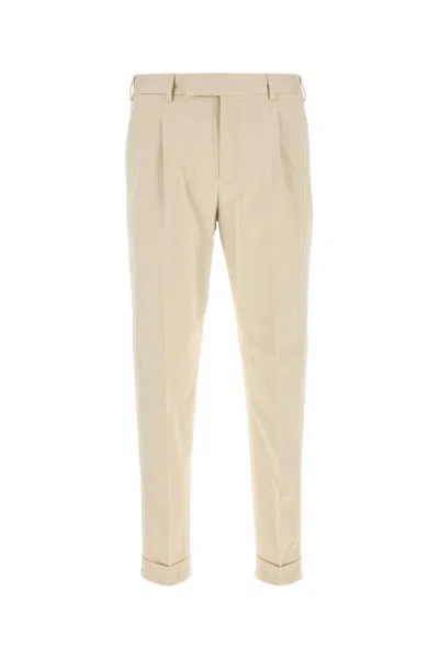 PT TORINO PANTALONE IN COTONE STRETCH SABBIA  UOMO