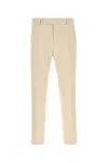 Pt Torino Pant Cotton Stretch Detail Creased In Brown