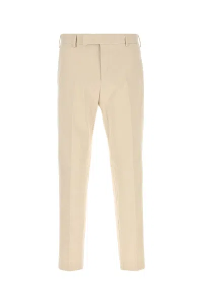 Pt Torino Pant Cotton Stretch Detail Creased In Brown
