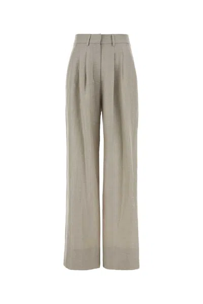 Pt Torino Sand Twill Wide Leg Frankie Pant In Brown