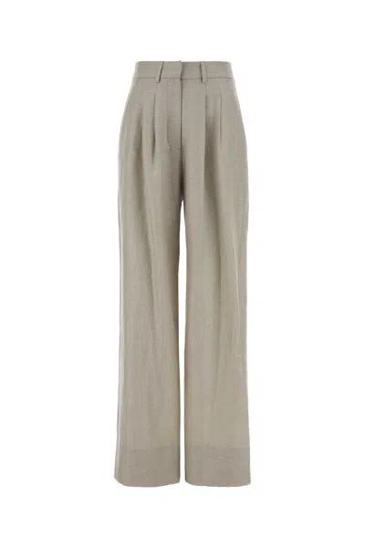 Pt Torino Sand Twill Wide-leg Frankie Pant In Gray