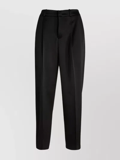 PT TORINO SATIN TROUSERS WITH BELT LOOPS AND PLEATS