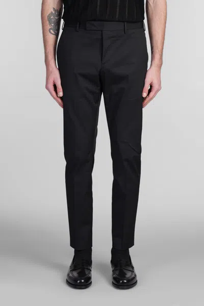 Pt Torino Sd75 Pants In Blue Cotton In Black