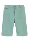 Pt Torino Light Green Stretch Corduroy Bermuda Shorts