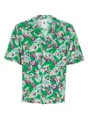 Pt Torino Shirt In Viscose And Linen Blend With Floral Print In 0430