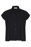 Pt Torino Wool Shirt Short Sleeves In Blue