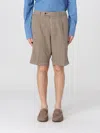 Pt Torino Bermuda Shorts With Pleated Front And Pockets In Gray