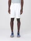 Pt Torino Man Shorts & Bermuda Shorts White Size 28 Lyocell, Linen, Cotton