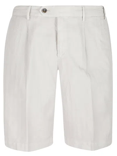 Pt Torino Pleated Shorts In White
