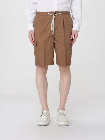 Pt Torino Cotton Cargo Shorts In Brown
