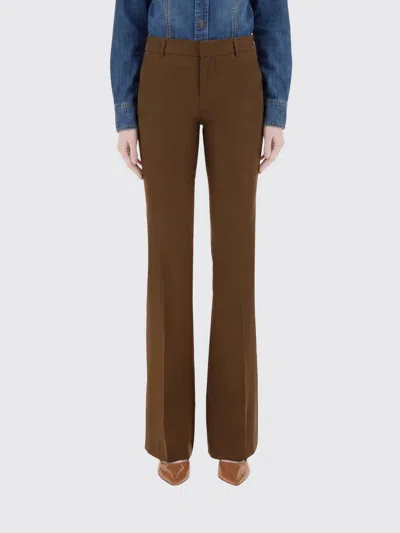 Pt Torino Pantalone Elsa In Cotone Stretch Biscotto Donna In Brown