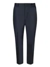 Pt Torino Grey Cotton Trousers In Blue