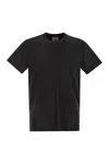 Pt Torino Round-neck Stretch T-shirt In Black