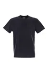 Pt Torino Round-neck Stretch T-shirt In Blue