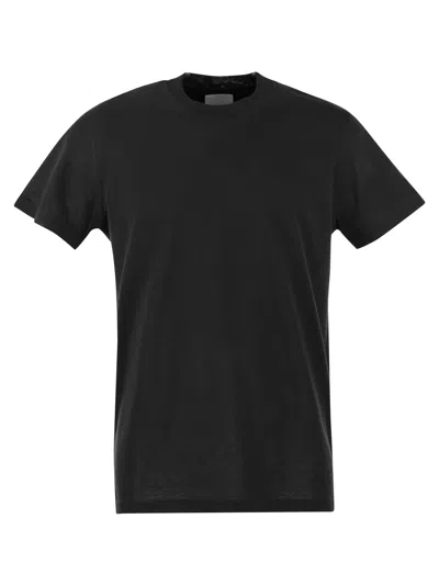 Pt Torino Silk And Cotton T-shirt In Nero