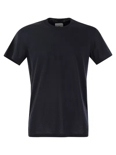 Pt Torino Silk And Cotton T-shirt In Black