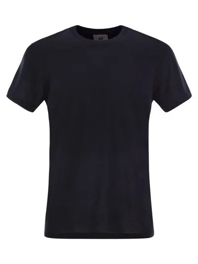 Pt Torino Silk And Cotton T-shirt In Black