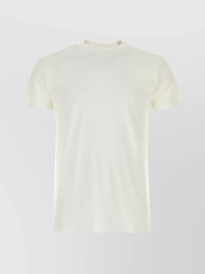 Pt Torino Silk Blend Crew Neck T-shirt In White