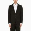 Pt Torino Black Single-breasted Jacket In Wool Blend In Black