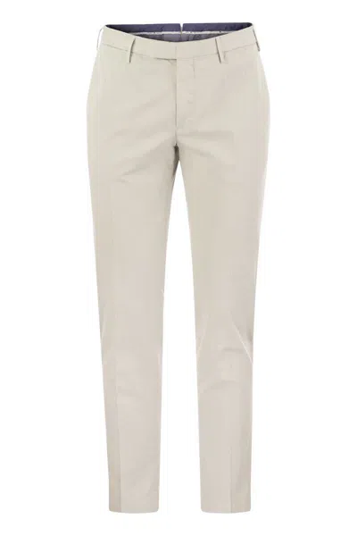 Pt Torino Casual Trousers With Waist Belt Loop In White