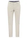 Pt Torino Skinny Trousers In Cotton And Silk In White