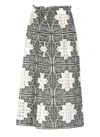 Pt Torino Elastic Waist Floral Pattern Flared Hem Skirt