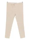 Pt Torino Tailored Beige Trousers With Slash Pockets In Brown