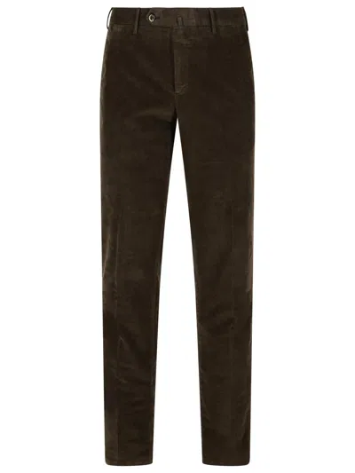 Pt Torino 'slim' Brown Cotton Pants
