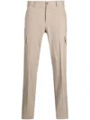 Pt Torino Tailored Straight-leg Pants With Subtle Pleats And Side Pockets In Brown