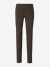 Pt Torino Gabardine Skinny Pants Clothing In Brown