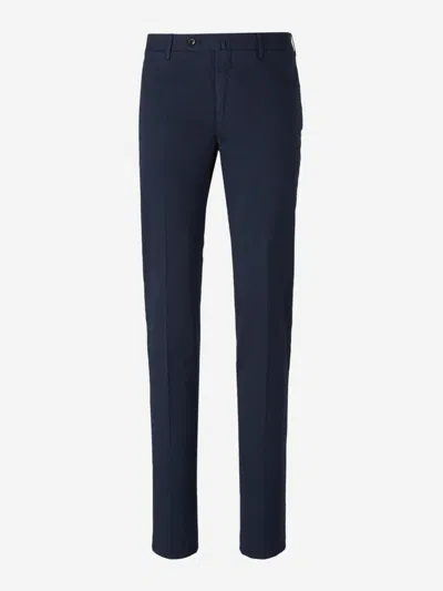 Pt Torino Slim Chino Pants In Blue