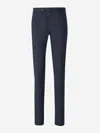 Pt Torino Navy Blue Superslim Chinos With Straight Leg Design In Navy Blue