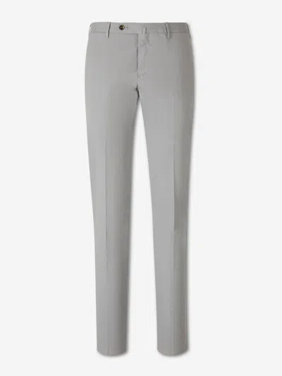 Pt Torino Button-fastening Trousers In Gray