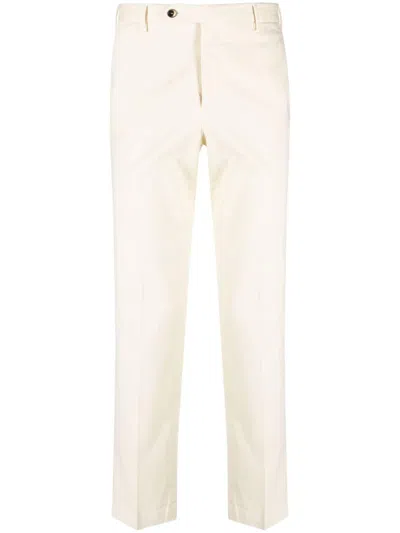 Pt Torino Slim-cut Chino Trousers In Neutrals