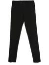 Pt Torino Black Tapered Casual-chic Trousers In 灰色