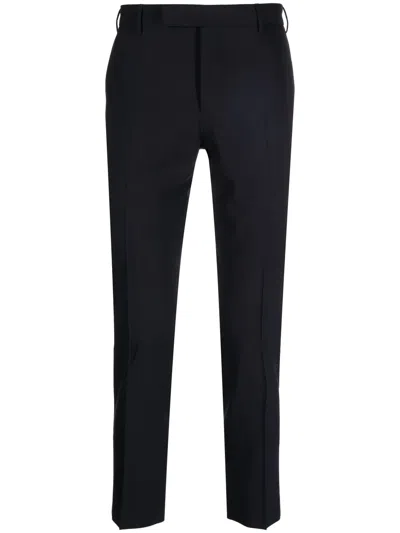 Pt Torino Tailored Wool Trousers With Detachable Feather Accent In 0365