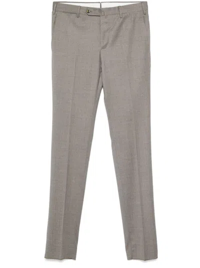 Pt Torino Slim-cut Trousers In Neutrals