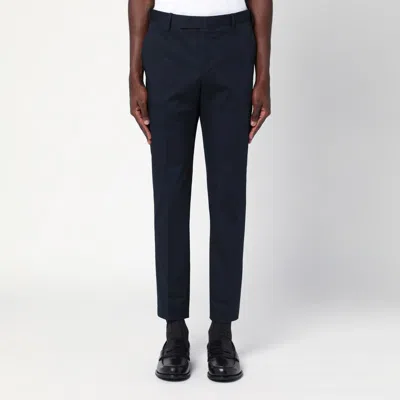 PT TORINO PT TORINO SLIM-FIT BLUE COTTON TROUSERS
