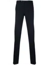 Pt Torino Slim-fit Chino Pants With Peats In Blau