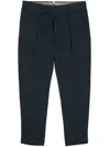 Pt Torino Slim-fit Cotton Trousers In Blue